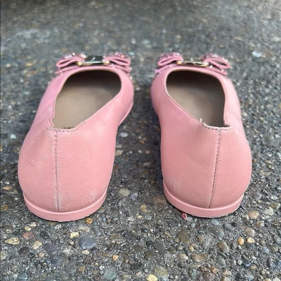 Salvatore Ferragamo Pink Glitter Kids Dress Shoes - Picture 4 of 9